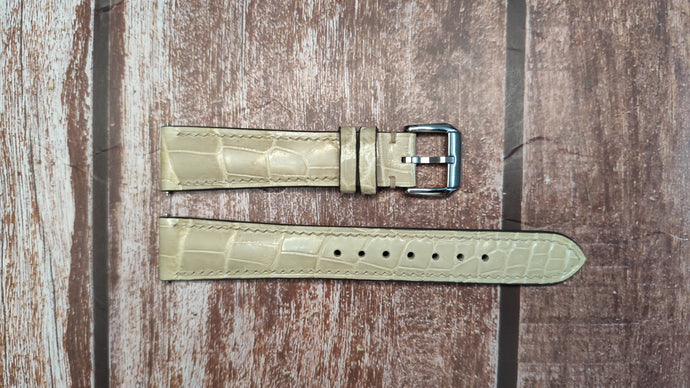 Crocodile Leather Watch Strap - Gray For Omega Constellation