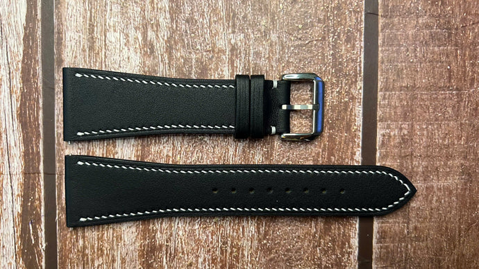 Swift Leather Watch Strap - Black For Lorenz Directime