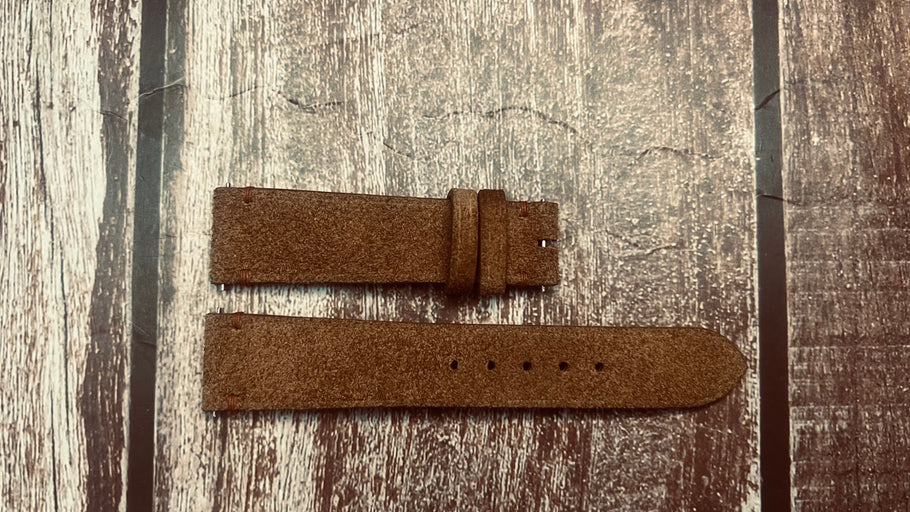 Suede Leather Watch Strap - Whisky For Zenith