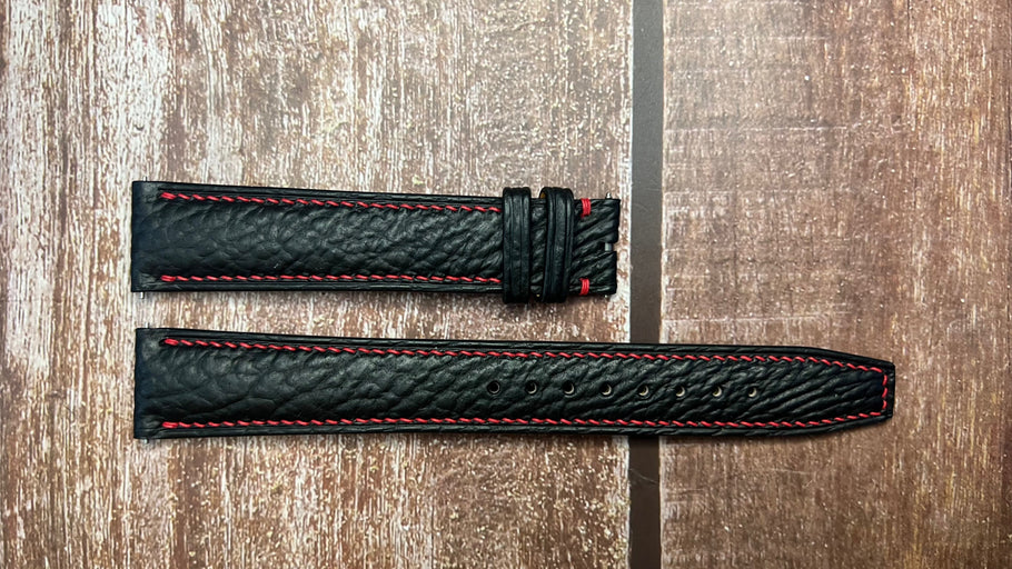 Shark Skin Watch Strap - Black For Citizen