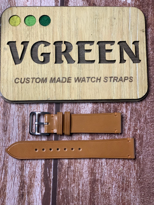 Shell Cordovan Leather Watch Strap - Natural