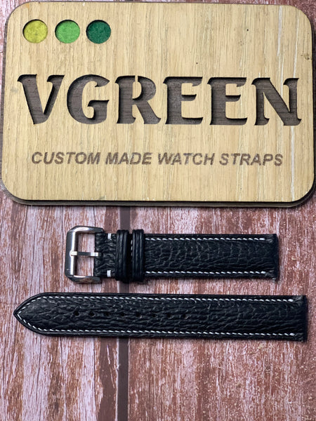 Shark Skin Watch Strap - Black