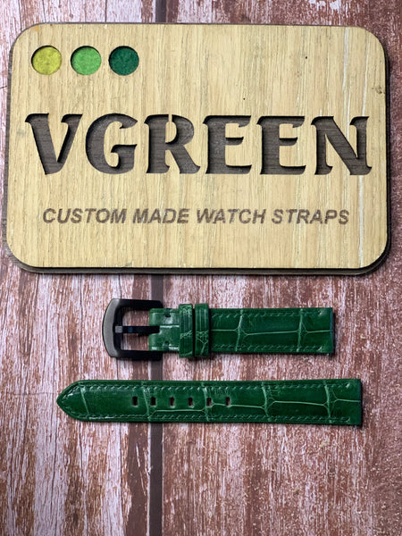 Crocodile Leather Watch Strap - Green For  ORIS