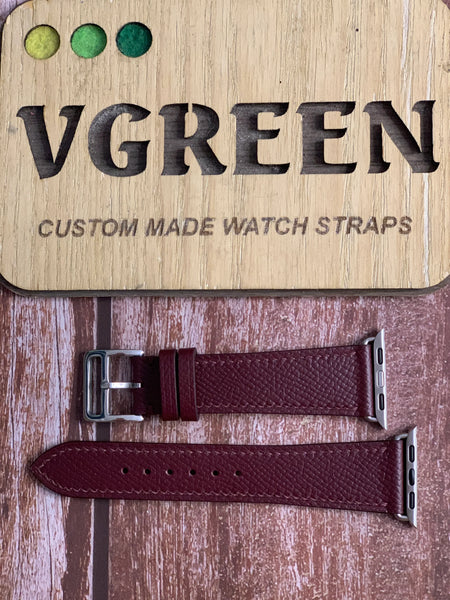 Apple Watch Strap - Epsom Leather - Burgundy