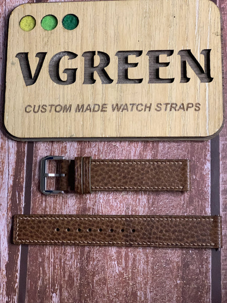 Dollaro Leather Watch Strap - Gray For Tissot T1424641606200