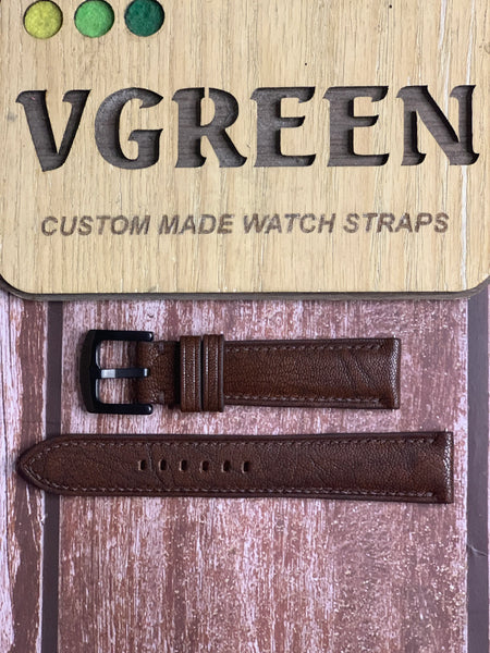 Alran Patnat Goat Leather Watch Strap - Patchouli For a Sinn EZM3