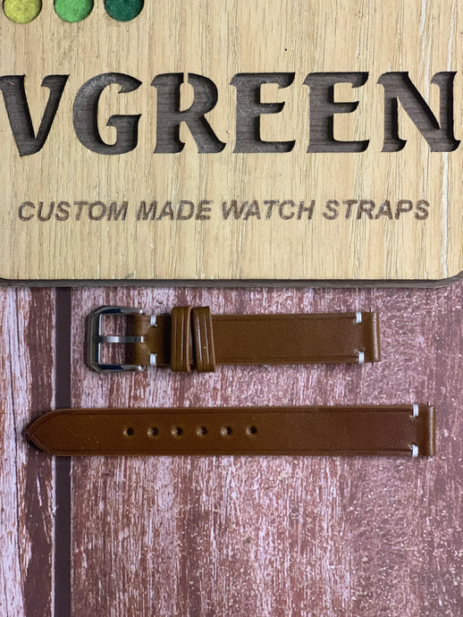 Shell Cordovan Leather Watch Strap - Cognac For 2012 womens Omega seamaster aquaterra