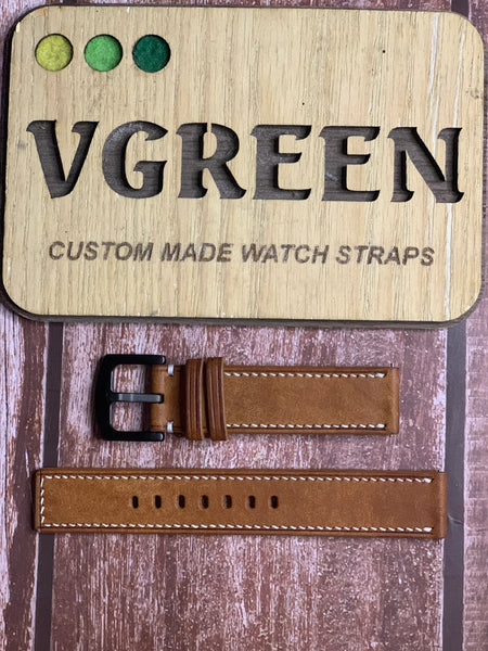 Maya Leather Watch Strap - Whisky For Damasko DA46