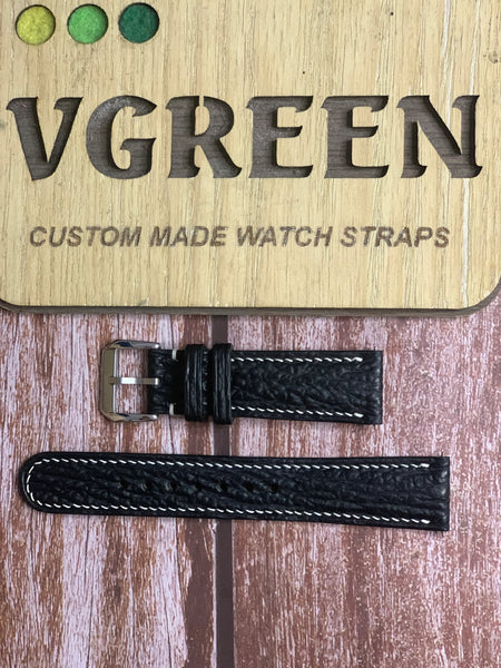 Shark Skin Watch Strap - Black