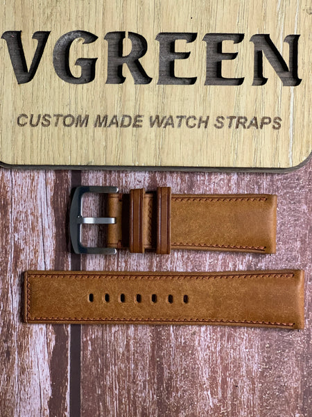 Maya Leather Watch Strap - Whisky
