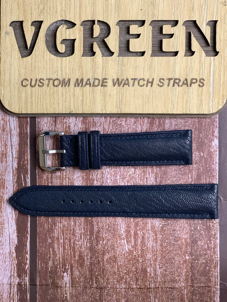 Alran Patnat Goat Leather Watch Strap - Azur For longines watch
