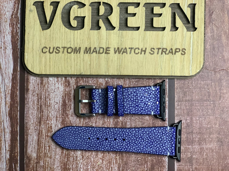 Apple Watch Strap - Stingray Leather - Blue