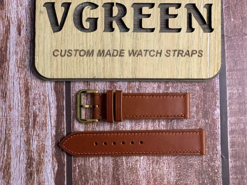 Buttero Leather Watch Strap - Brown For Cioccolatino omega 1952