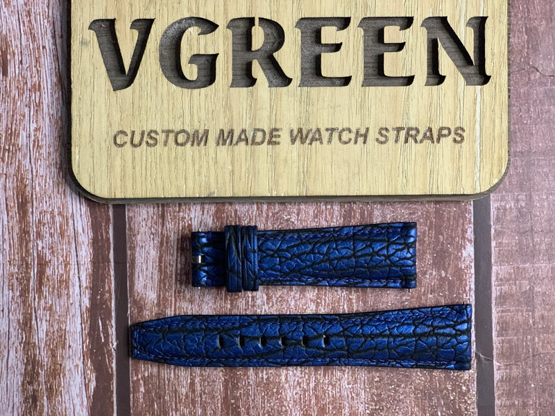 Shark Skin Watch Strap - Blue For the wide AP tang.