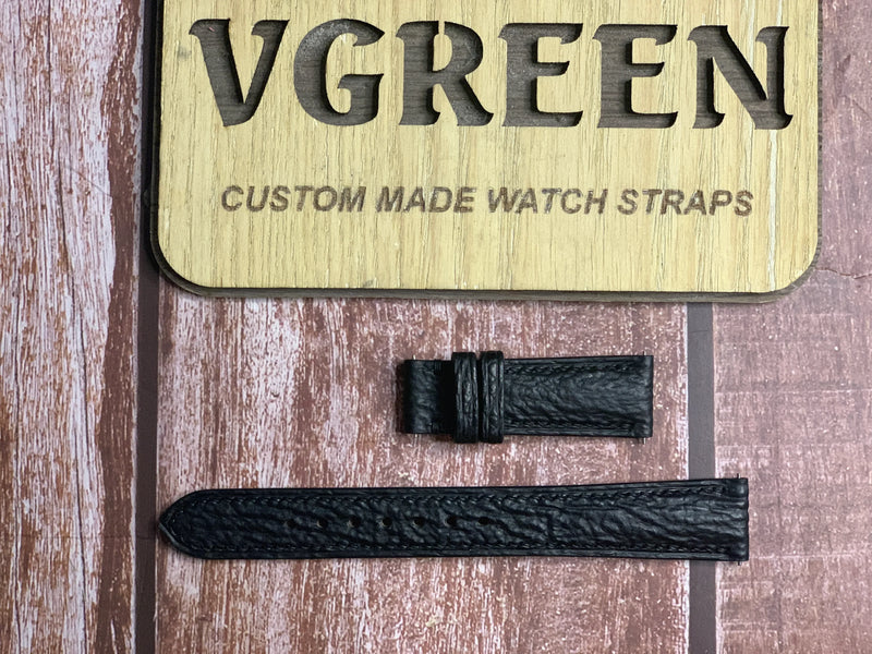 Shark Skin Watch Strap - Black For Grand Seiko SBGW289