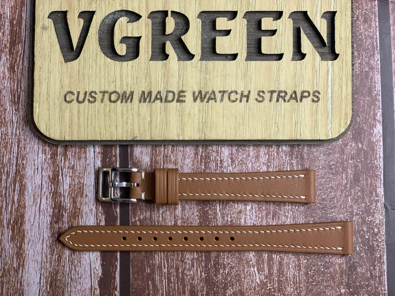 Swift Leather Watch Strap - Brown For Jaeger Reverso