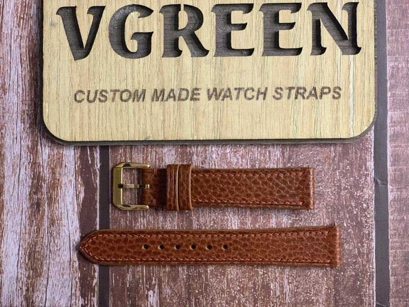 Dollaro Leather Watch Strap - Whisky For Longine Admiral