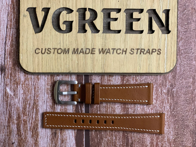 Barenia Leather Watch Strap - Brown For  Lange 1815 White Gold