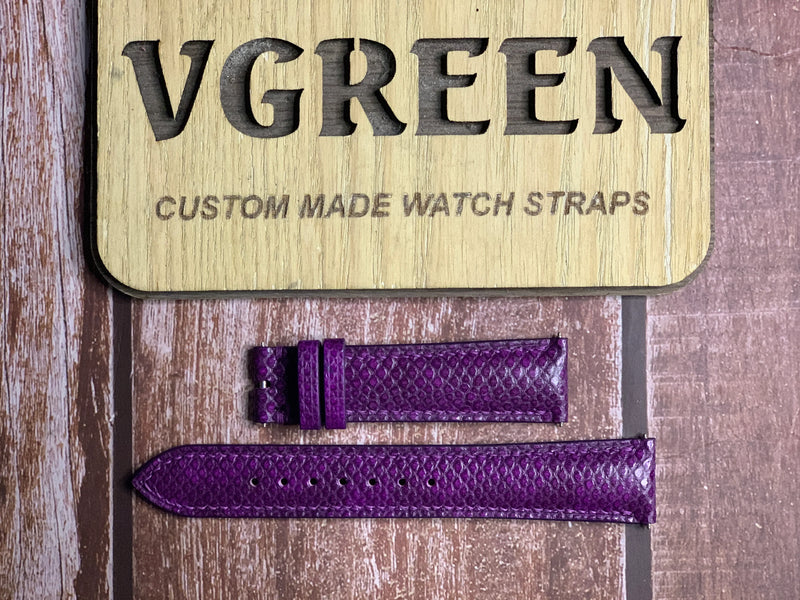 Karung Snake Skin Watch Strap - Purple