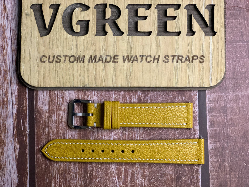 Alran Goat Leather Watch Strap - Yellow For Esprit Watch