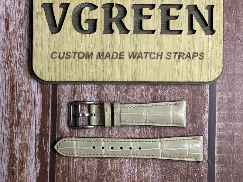 Crocodile Leather Watch Strap - Gray For Bremont argonaut