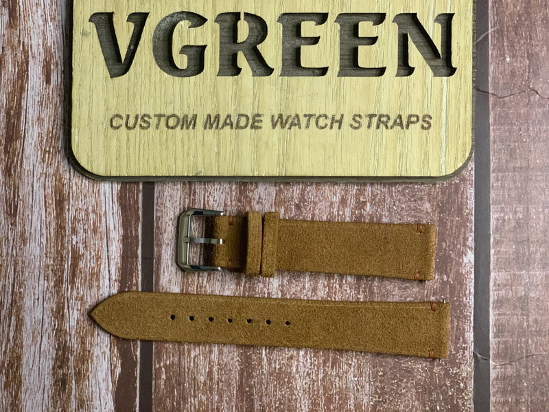 Suede Leather Watch Strap - Whisky For Inexpensive Movado