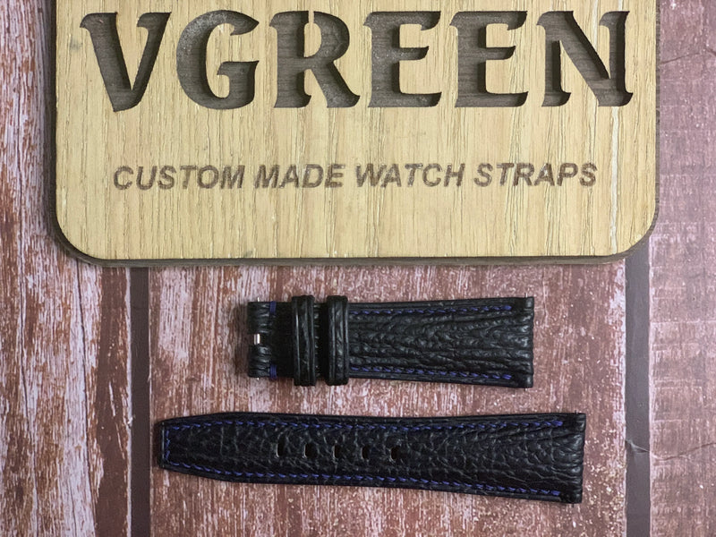 Shark Skin Watch Strap - Black For AP Code 11.59.