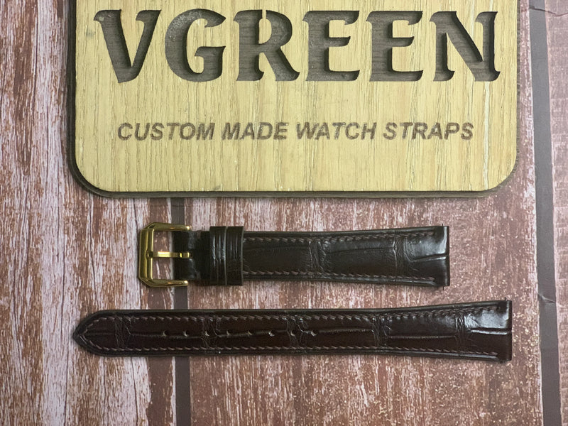 Crocodile Leather Watch Strap - Brown For Patek Philippe 5146J
