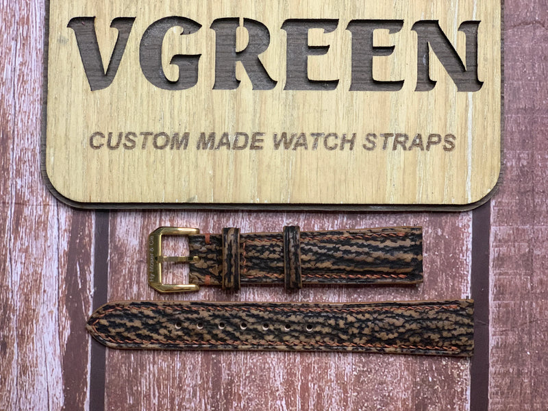 Shark Skin Watch Strap - Brown For Moser & Cie Incabloc