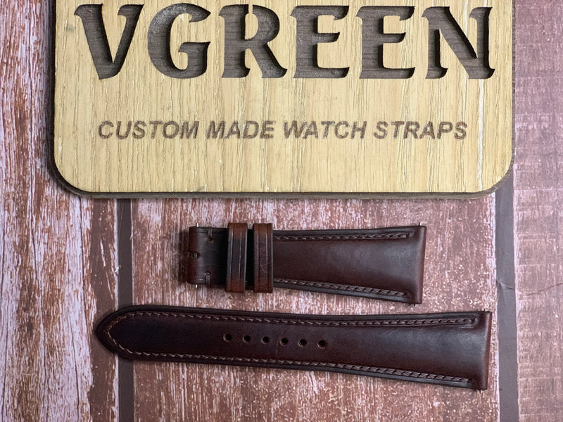 Badalassi Wax Leather Watch Strap - Dark Brown For Old gucci watch