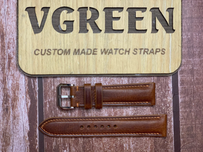 20mm Watch Strap - Cognac Badalassi Wax Leather