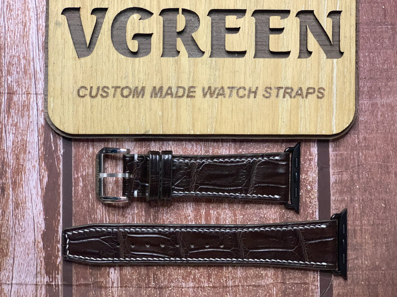 Apple Watch Strap - Crocodile Leather - Brown
