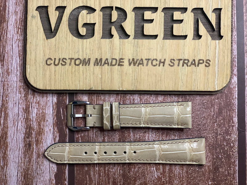 Crocodile Leather Watch Strap - Gray For Grand Seiko Heritage