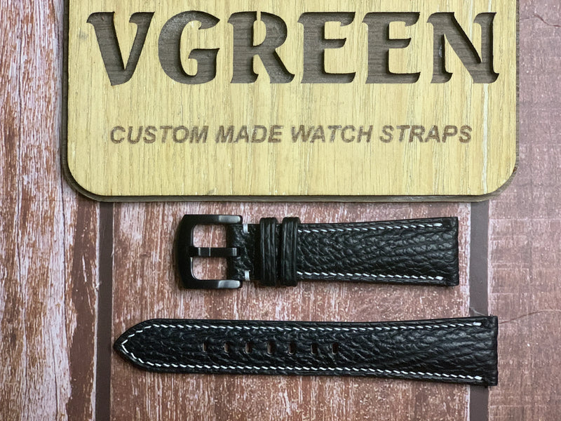 Shark Skin Watch Strap - Black for Tudor Black Bay dark