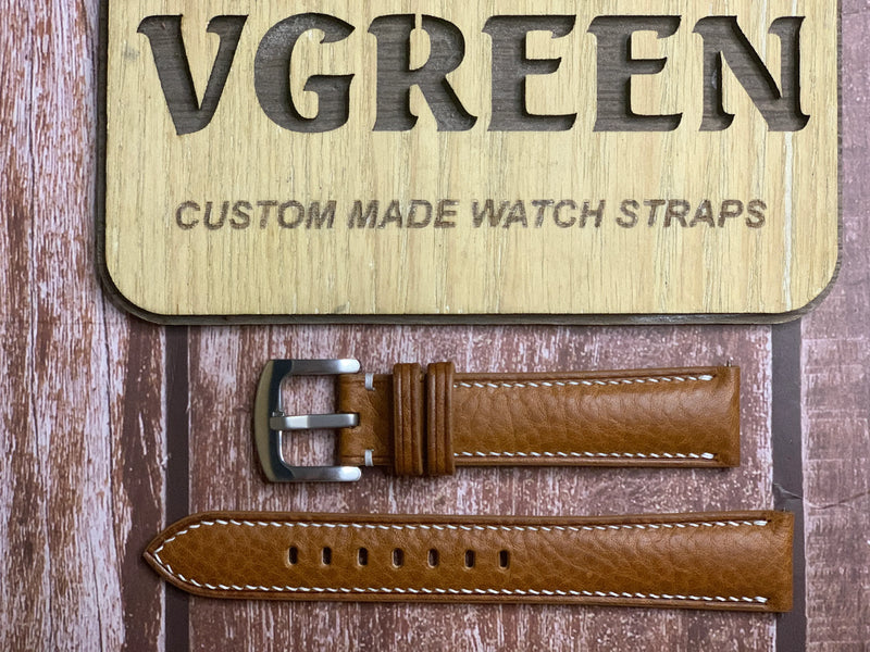 Minerva Box Leather Watch Strap - Brown for Breitling Aerospace ref 56059