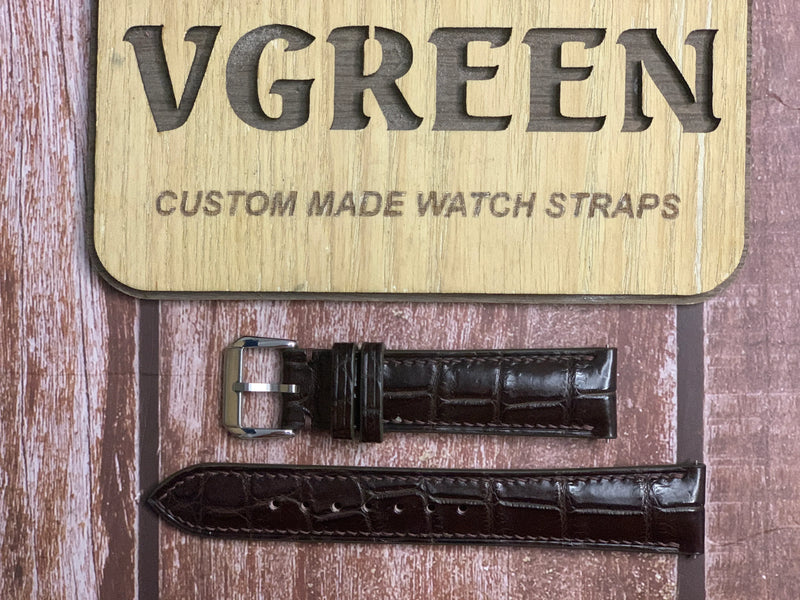 Crocodile Leather Watch Strap - Brown For  victorinox