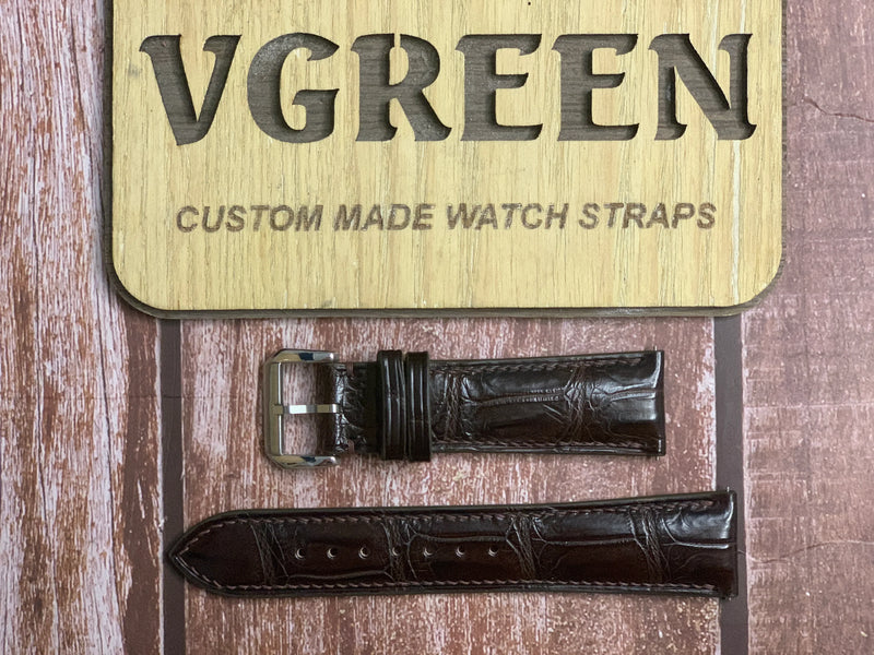 Crocodile Leather Watch Strap - Brown For victorinox