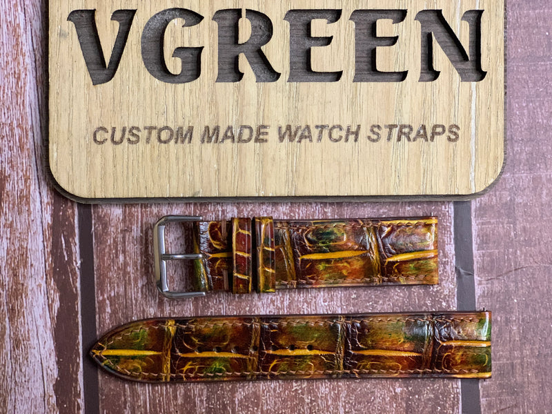 Crocodile Leather Watch Strap - Mixing Dye For Vennu 3