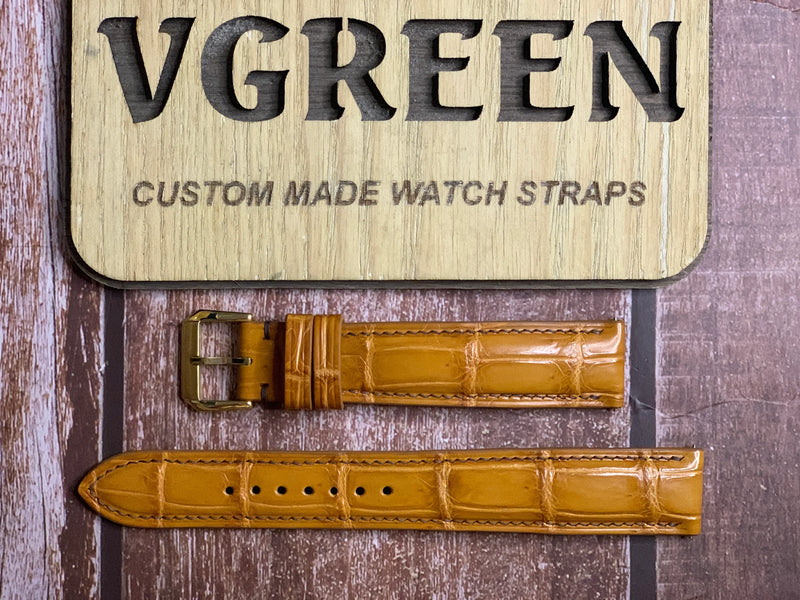 Crocodile Leather Watch Strap - Light Brown for Vacheron Constantine