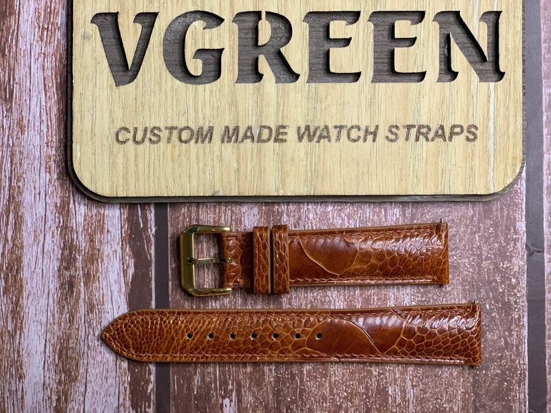 Ostrich Leg Leather Watch Strap - Rooibos Tea for citizen