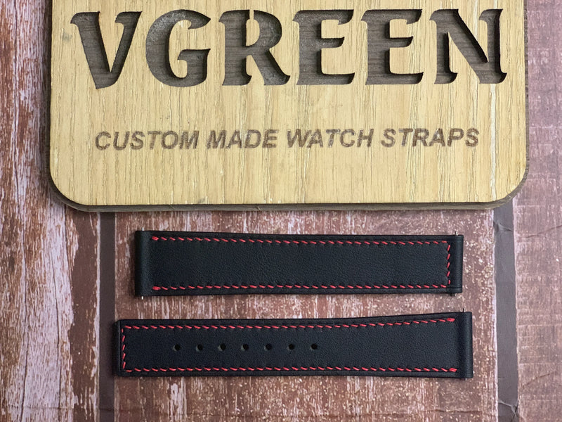 Swift Leather Watch Strap - Black