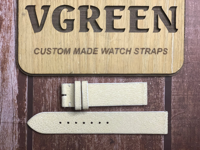 Stingray Leather Watch Strap - White For Gucci hologram