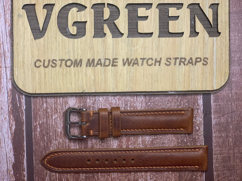 17mm Watch Strap - Cognac Badalassi Wax Leather