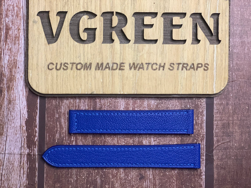 Alran Goat Leather Watch Strap - Blue