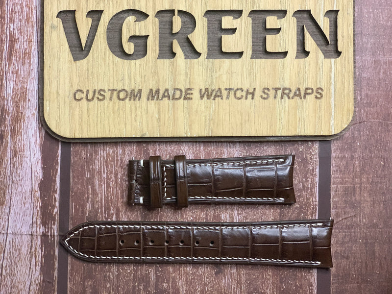 Crocodile Leather Watch Strap - Brown For a Bremont Victory