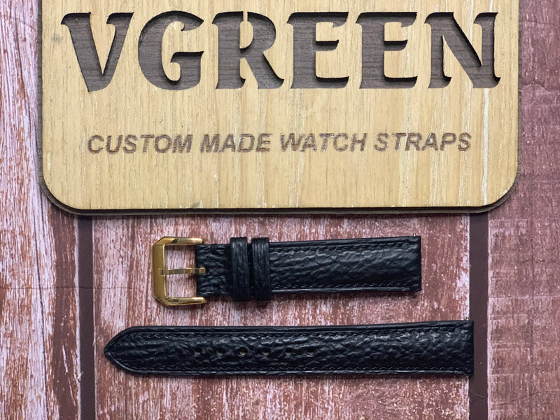 Shark Skin Watch Strap - Black For Omega automatic