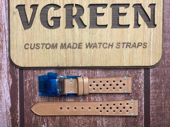 Shell Cordovan Leather Watch Strap - Natural for Tissot ballad 34