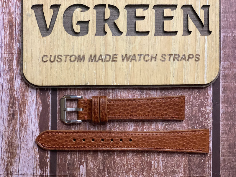 Dollaro Leather Watch Strap - Whisky for  a king Seiko 45ks
