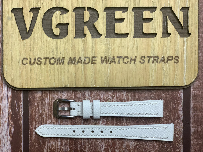 Epsom Leather Watch Strap - White