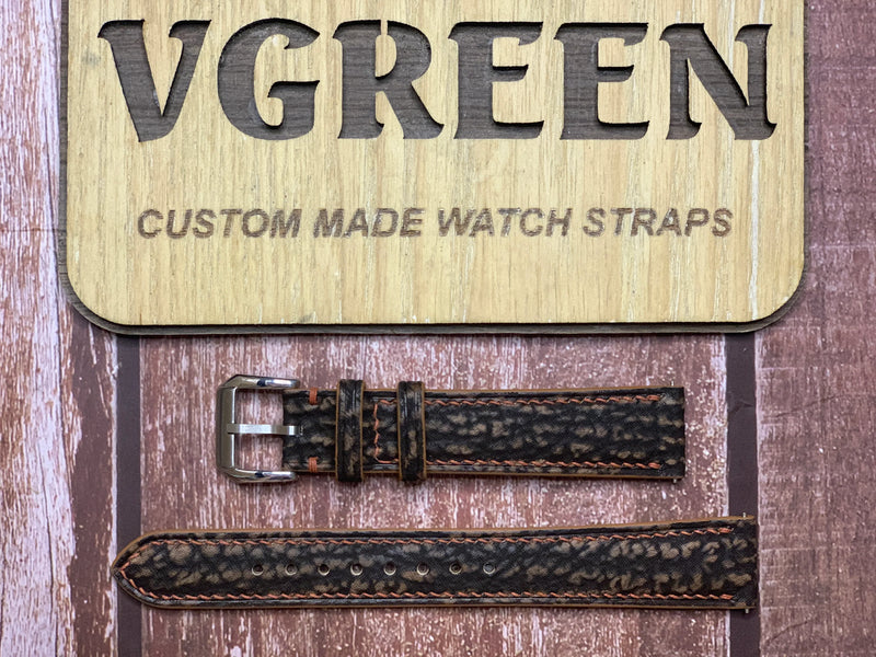 Shark Skin Watch Strap - Brown for  Casio AE1200